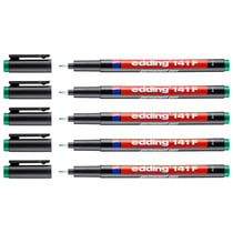 Lot de 5 Marqueurs permanents - EDDING - Vert - Pointe fine 0,6 mm