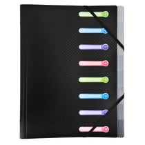 Trieur polypropylène 3 rabats 8 compartiments OPAK - Noir - x 10 - Exacompta