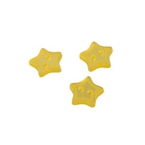 Bouton 2 trous étoile jaune mimosa 13mm