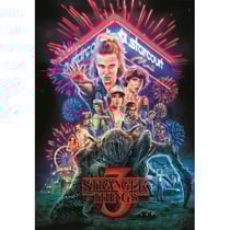 Puzzle affiche stranger things 3, netflix 1000 pièces - collection tv, cinéma, film - clementoni - 39979