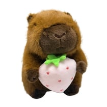 Peluche fraise rose 20cm Capybara Mercier