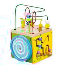 Cube looping multi-activités en bois - classic world - jeux premier âge