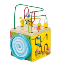 Cube looping multi-activités en bois - classic world - jeux premier âge