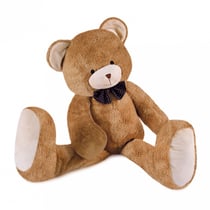 Ours en peluche Nougat brun clair 80 cm - Maïlou Tradition