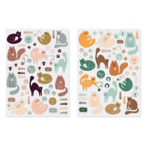 MégaCréa DIY - Gommettes chats 2 planches différentes 101 pièces