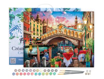 Peinture par Numéro Figured'Art avec Cadre - Pont du rialto - Kit de Loisir Créatif DIY Numéro d'Art Complet - 40x50cm toile tendue sur châssis