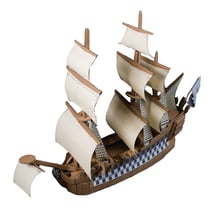 Maquette en carton recyclé du Vaisseau de Louis XIV