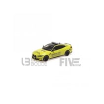 Voiture miniature de collection - MINICHAMPS - BMW M4 Safety Car - Échelle 1/18 - Blanc - Touches vertes