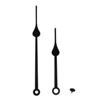 Aiguilles d'horloge Gouttes, noir, 85mm / 115mm,+capuchon, 1 pce