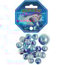 Filet de 20 billes 1.6cm + 1 calots requin 2.5cm - jeu de recreation - bille