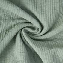Tissu Coton surpiqué uni Vert amande