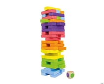 Jeu de société "Tour d’équilibre" colorée