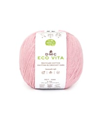 Fil de coton recyclé ECO VITA pour tricot et crochet - 100GR - DMC 04 Rose Sauvage