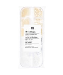 Mélange d'Étoiles, Nœuds et Plumes pour Résine - Ajoutez une Touche de Magie à Vos Créations - Rico Design Argent et Or