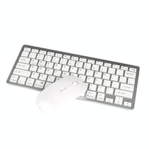 Clavier Pour Tablette Ultra-Mince Sans Fil Avec Souris Bluetooth Argentée YONIS
