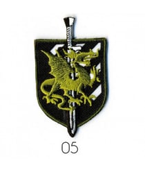 Ecussons Thermocollant Blason Dragon 6 X 3,5 cm - Mediac 05 Vert