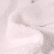 Tissu Fausse fourrure Teddy Bouclettes Camille Blanc - Au mètre