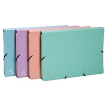 Pochette trieur carte multicolore 12 compartiments Aquarel - 34x24,5cm - Couleurs assorties - x 4 - Exacompta