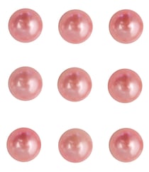 Demi-perles en plastique, autocollants, 3 mm, 120 pces, rose