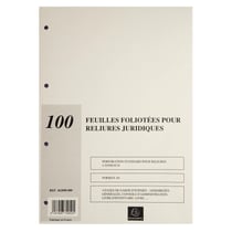 Recharge de 100 feuillets A4 80g pour reliure juridique 4 anneaux - Ivoire - x 5 - Exacompta