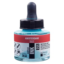 Flacon encre acrylique Acrylic Ink Amsterdam 30ml bleu céleste
