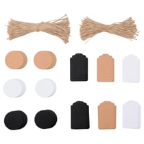 Florence Étiquettes Cadeaux - Papier kraft - M20829 - Blanc, Marron, Noir - 250 g/m²
