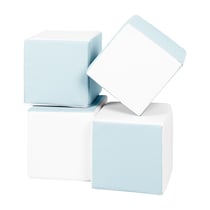 Lot cubes XXL mousse 4 pcs blanc, bleu
