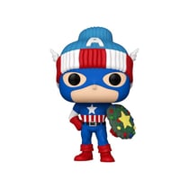 Marvel - Figurine POP! Holiday Capt. America 9 cm - Funko