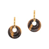 Boucles d'oreilles Blima en pierres Oeil de Tigre - Sloya