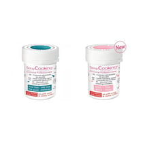 2 colorants alimentaires en poudre - bleu foncé-rose poudré