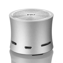 Mini Enceinte Bluetooth Portable Haut-Parleur Métallique USB MP3 Son Pure Super Bass Argent YONIS