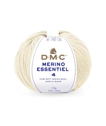 Pelote de laine Merino Essentiel 4 - DMC - Certifié Oeko-Tex 880 Ecru
