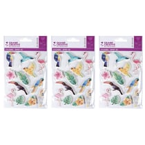 36 stickers 3D - Oiseaux tropicaux 6 cm