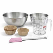 Set pâtisserie avec 40 moules à muffins en papier, 2 bols à mixer, verre mesureur et spatule Zenker