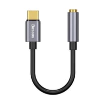 Baseus Adaptateur Audio USB-C-Mini Jack 3,5 mm Gris