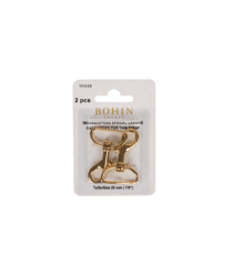 Lot de 2 Mousquetons Spécial Lanière - Bohin Or