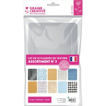 Graine Créative - Plaques de texture (3) 10 pièces
