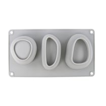 Moule en silicone Pierres grand, 14,5x26x3,5cm, 3formes, boîte 1 pce.