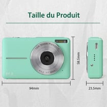 Appareil Photo Numérique Enfant 16X Zoom HD Compact Et Performant - Rose - Yonis