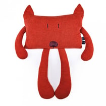 Coussin peluche Futfut le renard orange Les POP 40 × 26 cm - Maïlou Tradition
