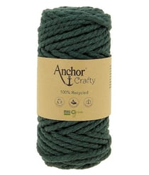 Corde de Coton Recyclé Macramé Anchor Crafty - 250gr - Anchor 111 Vert (Forêt)