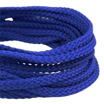 Bobine 50m Cordon damier polyester 5mm bleu roy