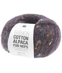Pelote de coton, mérino et alpaga FASHION COTTON ALPACA FUN NEPS – Rico Design 04 Violet
