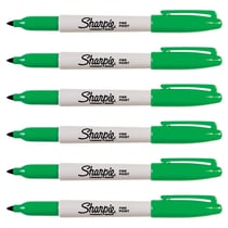 Marqueur permanent - Pointe ogive 1,0 mm - SHARPIE - Vert - Lot de 6