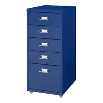 Caisson de bureau armoire meuble de rangement à roulettes avec 5 tiroirs