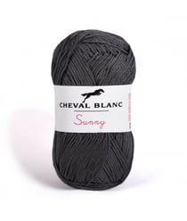 Pelote de coton à tricoter SUNNY UNI - Cheval blanc - PPSC 30 Gris
