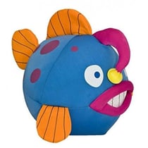 Peluche poisson ballon bleu 24 cm - poisson lanterne - wild planet - k7240