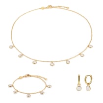 Collier, bracelet et boucles d'oreilles Gemia en Pierres de lune