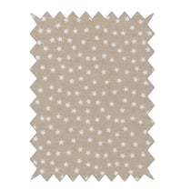 Coupons de tissu en coton à étoile beige 100x70cm
