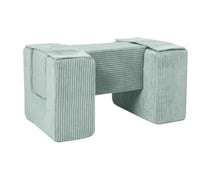 3 blocs en mousse Menthe velours côtelé - Velinda - Gris